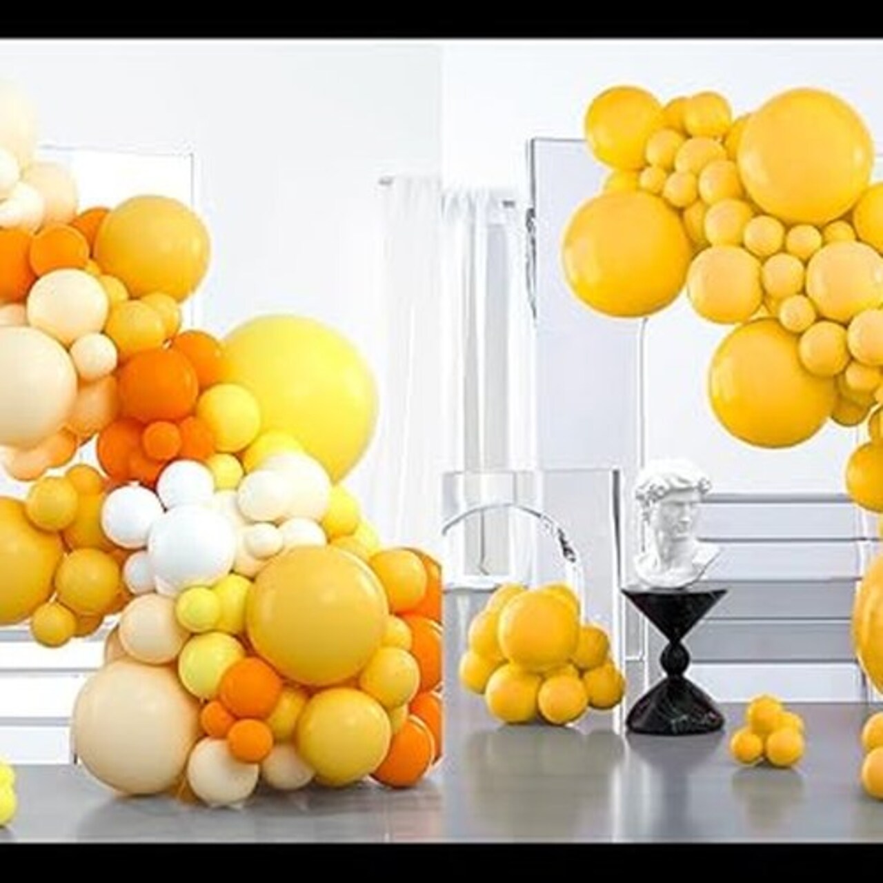 Edge Collections - Yellow - Festive Balloon Garland and Balloons Set - 100 Piece